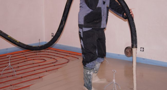 Coulage chape fluide Entreprise Leloup